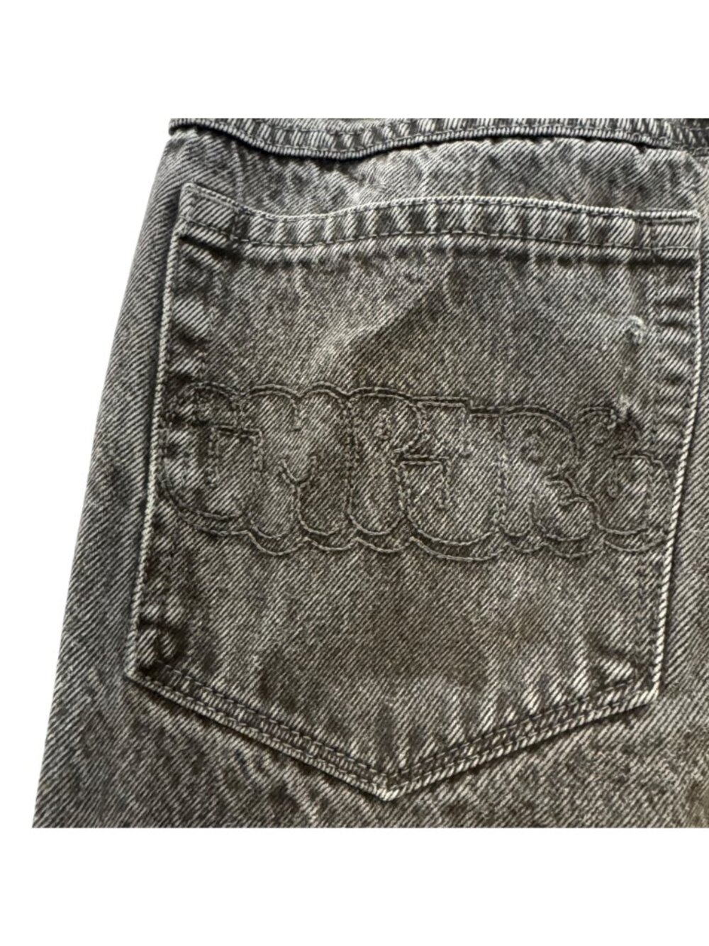 Empyre Men's Jeans Size 27 Black Acid Wash Y2K Skater Indie Casual Cropped - Picture 8 of 12